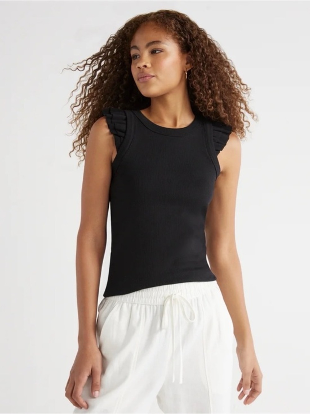 Free Assembly Ruffle Tank Top